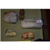Image 2 : CARVED STONE FIGURES (5 PCS W/STAND)