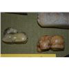 Image 5 : CARVED STONE FIGURES (5 PCS W/STAND)
