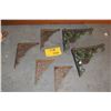 Image 1 : VINTAGE IRON BRACKETS (3 PAIR)