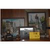 Image 1 : MIXED LOT: FRAMED ART, PORCELAIN BOXES & FAUX STORAGE BOX (7 PCS)