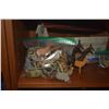 Image 5 : NOAH'S ARK (BROKEN LEGS ON ANIMALS), VINTAGE METAL RACING HORSES & DIE-CAST TOY FIRE TRUCKS