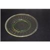 Image 4 : LE CREUSET APPLE SHAPED CASSEROLE DISH, GREEN DEPRESSION GLASS PLATES & GREEN ART GLASS BOWLS (11 PC