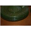 Image 5 : LE CREUSET APPLE SHAPED CASSEROLE DISH, GREEN DEPRESSION GLASS PLATES & GREEN ART GLASS BOWLS (11 PC