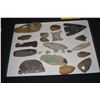 Image 2 : COLLECTION OF ARROWHEADS & STONE IMPLEMENTS (22 PCS) (DOES NOT INCLUDE CASE)