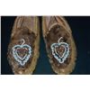 Image 2 : MOCCASINS, HIDE LINED W/FUR & INTRICATE SEED BEADWORK
