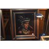 Image 2 : FRAMED PAINTINGS ON VELVET, NATIVE AMERICANS W/GUMPS LABELS (13 1/2" X 15 1/2") (2 PCS) (DOES NOT IN