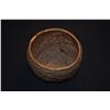 Image 6 : SMALL HAND WOVEN NATURAL FIBER BASKET W/HERRINGBONE PATTERN, HAND WOVEN COILED BASET BOWL, CARVED SP