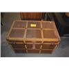 Image 1 : ANTIQUE STEAMER TRUNK FROM CONTINENTAL TRUNK CO. SAN FRANCIS W/OLD LURLINE/MATSON TAGS