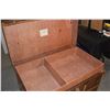 Image 5 : ANTIQUE STEAMER TRUNK FROM CONTINENTAL TRUNK CO. SAN FRANCIS W/OLD LURLINE/MATSON TAGS