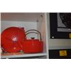 Image 2 : COLLECTION OF VINTAGE ENAMEL COOKWARE & KETTLE (2 DANSK) (5 PCS)