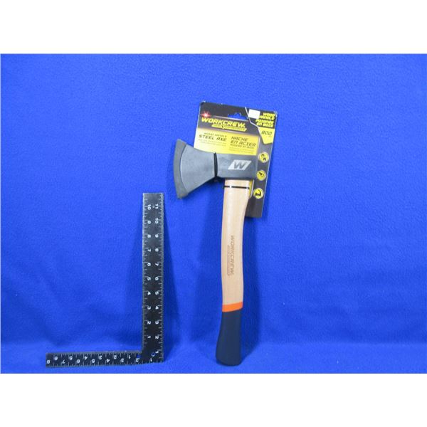 NEW - Workcrew Wood Handle Steel Axe - 800 Grams
