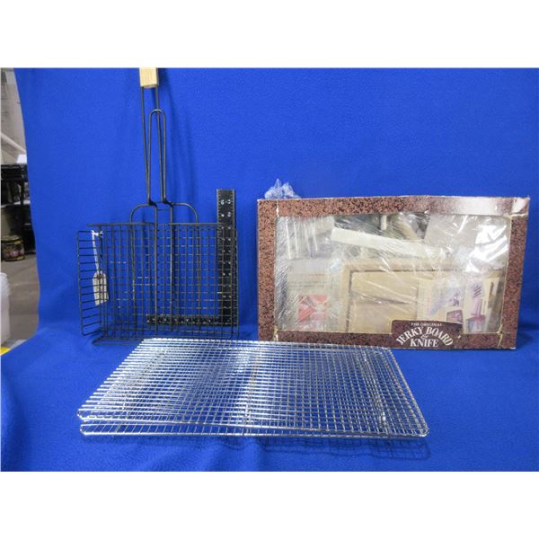The Original Jerky Board & Knife Kit with Cooking Racks - As Is