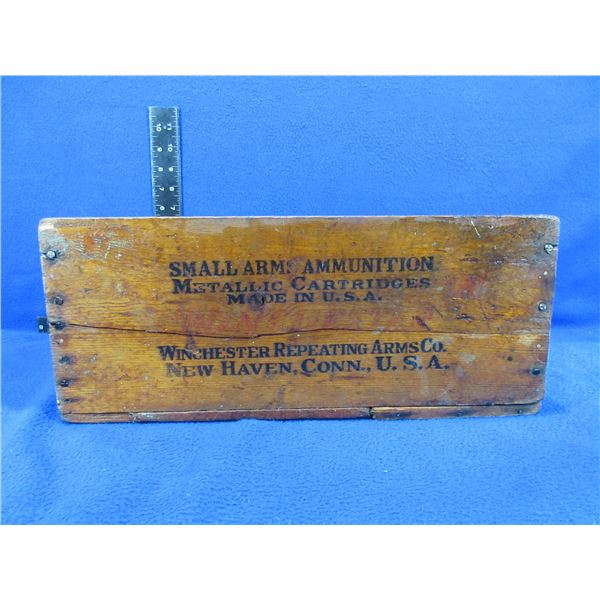 Vintage Wood Ammo Box - Winchester Repeating Arms Co. - 15" x 11" x 6"