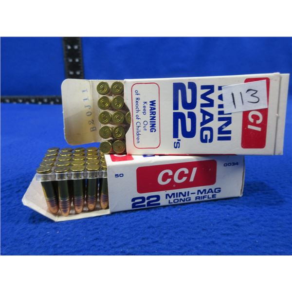 22 LR Mini-Mag CCI Cartridges - Box of 50, Box of 49 (Pick Up Only)