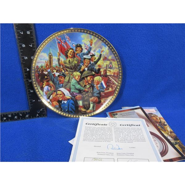 Franklin Mint Canada Remembers "Glorious and Free" Plate # 1394A