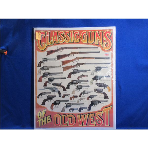 1979 Time Life Books "Classic Guns of the Old West" Poster - 23 1/4" x 29 1/4"