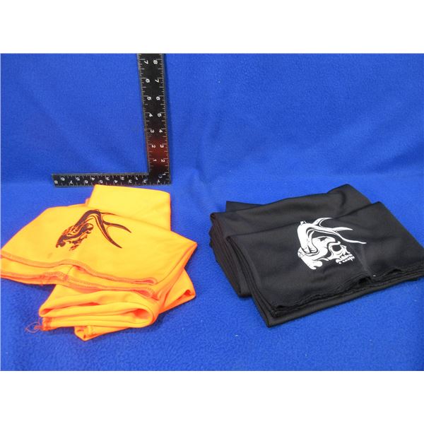 6 Neck Gaiters - 3 Orange, 3 Black - Appear New