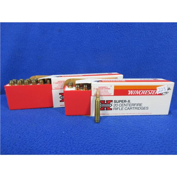 223 Rem. 53gr HP Winchester Cartridges - 2 Boxes of 20 (Pick Up Only)
