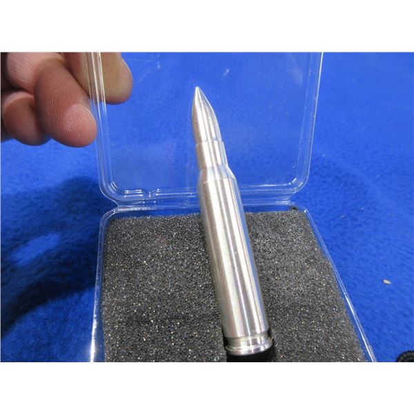 .999 Silver 7.62X51 (.308) 2 oz Silver Cartridge in Display Case