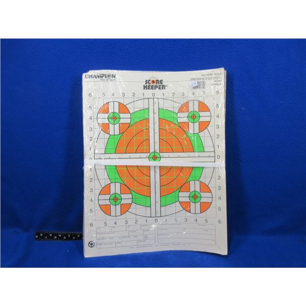 6 Packages Champion Score Keeper 100 Yard Rifle Targets - 12 Per Pack