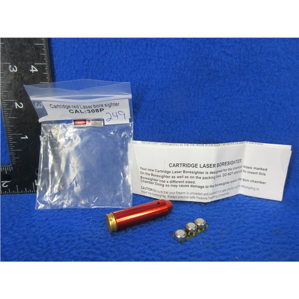 NEW - 308R Cartridge Red Laser Bore Sight with Batteries