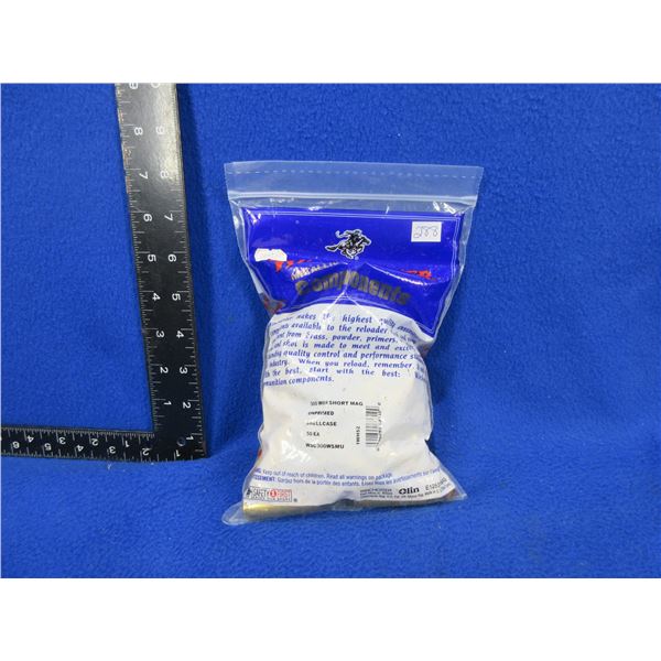 NEW - Brass Only - 300 Win. Short Mag Unprimed Winchester - Bag of 50