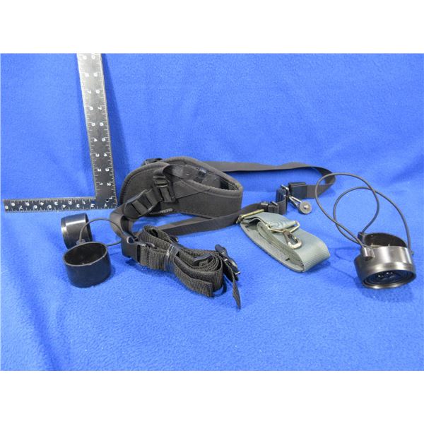 Lot of Misc. - Lens Covers, BlackRapid Shoulder Sling and 2 Straps