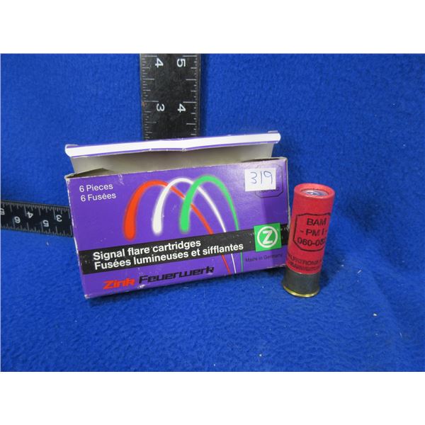 12 Ga. 2 3/4" Zinc-Feuerwerk Signal Flare Cartridges - Box of 6 (Pick Up Only)