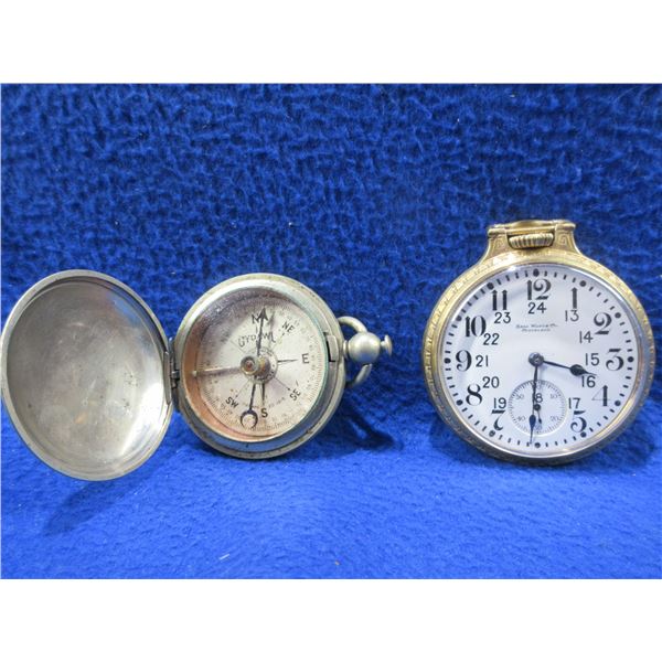 Gydawl Pocket Compass & Ball Watch Co. Hamilton Railroad Pocket Watch