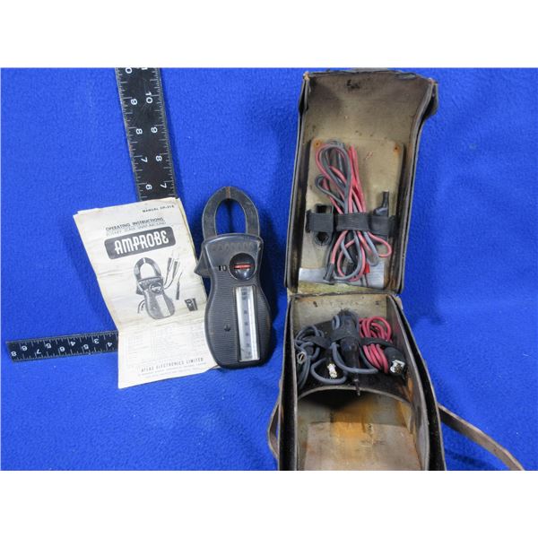 Vintage Amprobe Model RS-3 Analog Clamp Amp Voltage Meter with Case
