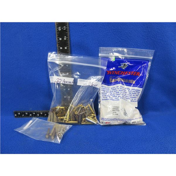 Brass Only - 22 Hornet Unprimed - Bag of 100, Bag of 116