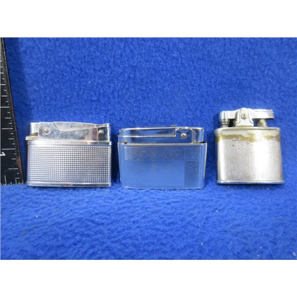 3 Vintage Lighters - Schick, Gas Brother -Lite, Pacific Lighting