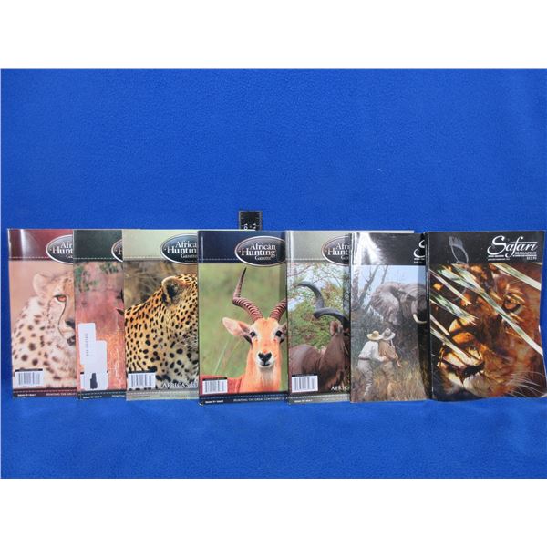 7 Magazines - 2 Safari Magazine, 5 African Hunting Gazette