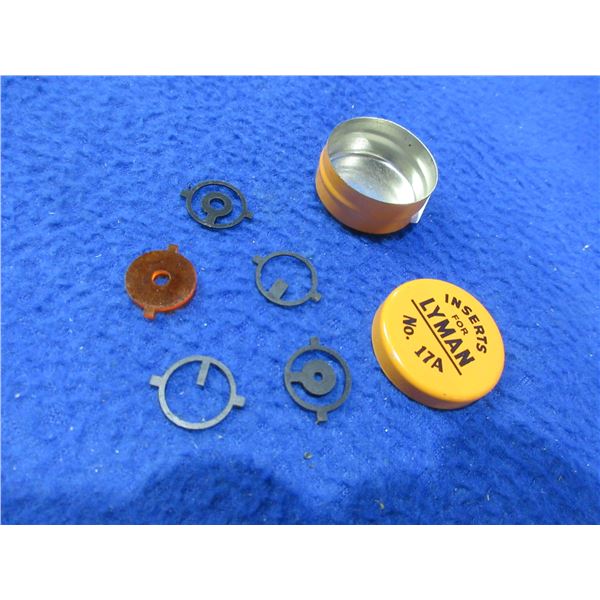 Tin of 5 Lyman Peep Sight Inserts No. 17A
