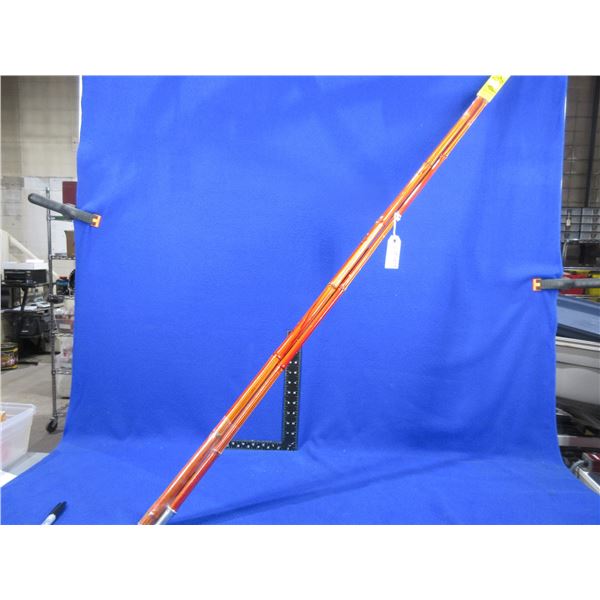 12 Foot Bamboo 3 Piece Fishing Rod Pole - Some finish is flaking