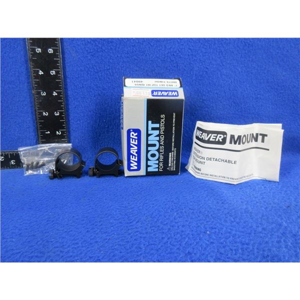 NEW - Weaver 1" Medium Detachable Top Mount Rings - Matte
