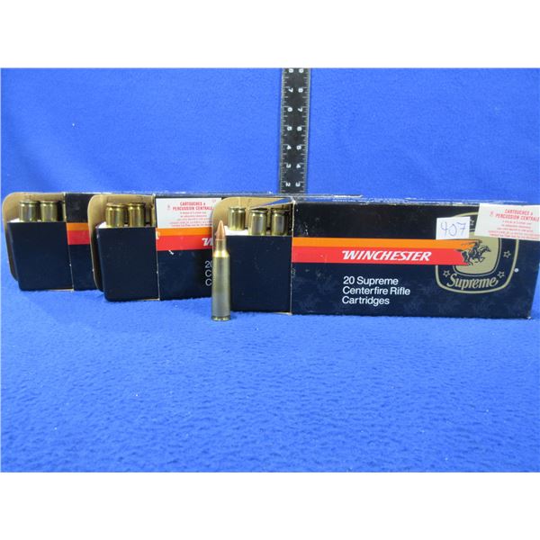 22-250 Rem. 52gr HPBT Winchester Cartridges - 3 Boxes of 20 (Pick Up Only)