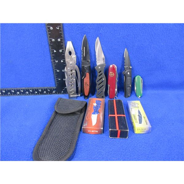 5 Folding Blade Knives and Muliti-Tool Pliers - Appear Unused