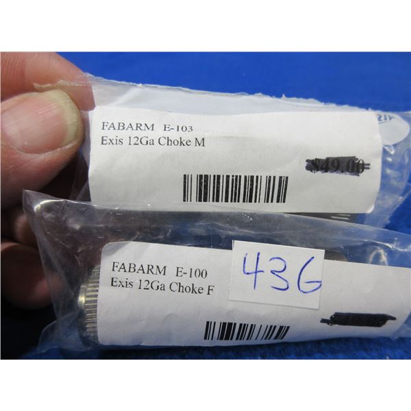 2 Fabarm Exis 12 Gauge Chokes - E-100 (Full), E-103 (Mod)