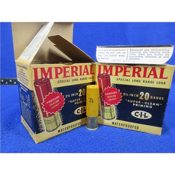 Collector Ammo - 20 Ga. 2 3/4" 7 1/2 Shot Imperial Paper Shotshells (Pick Up Only)