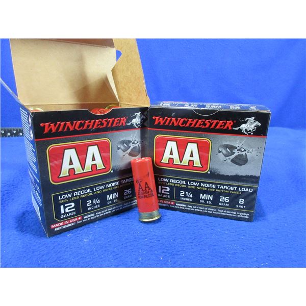 12 Ga. 2 3/4" 8 Shot Winchester Shotshells - 2 Boxes of 25 (Pick Up Only)