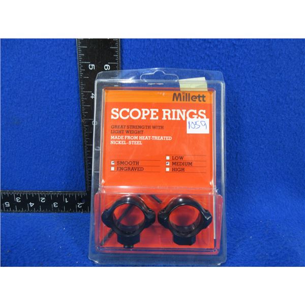 NEW - Millet 1" Medium Rings - Smooth, Black