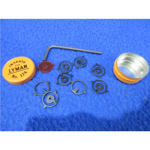 Tin of 9 Lyman Peep Sight Inserts No. 17A