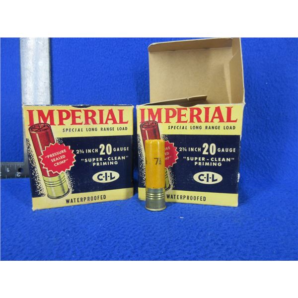 Collector Ammo - 20 Ga. 2 3/4" 7 1/2 Shot Imperial Paper Shotshells (Pick Up Only)