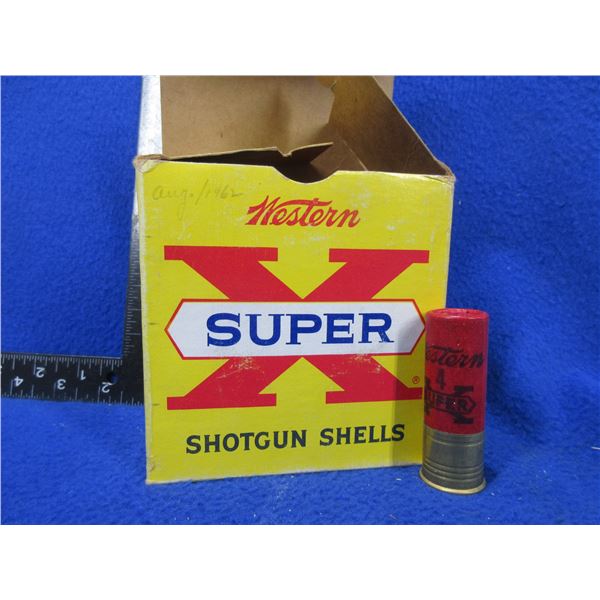 Collector Ammo - 12 Ga. 2 3/4" 4 Shot Western Super X Paper Shotshells (Pick Up Only)