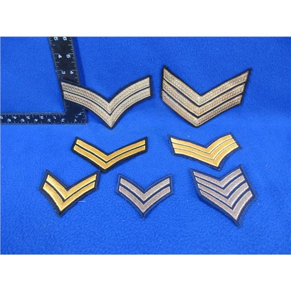 Lot of 7 Misc. Military Rank Patches