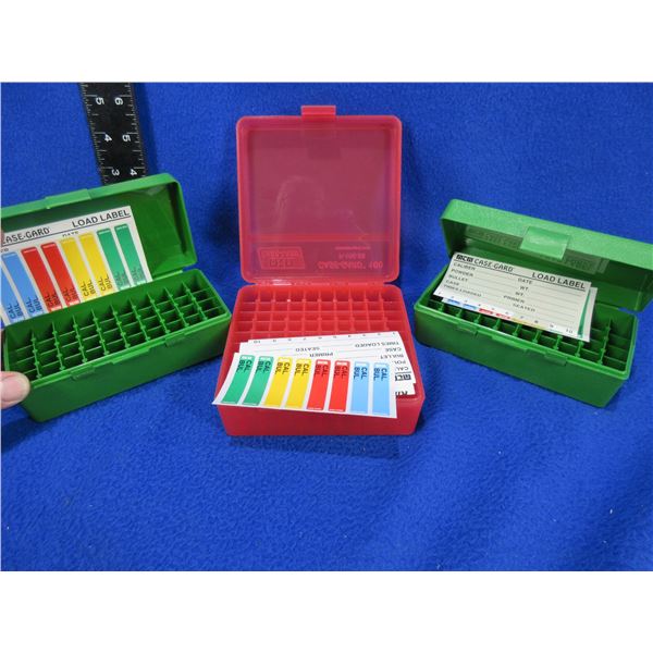 3 MTM Case-Gard Plastic Ammo Boxes - P100-38 & P50