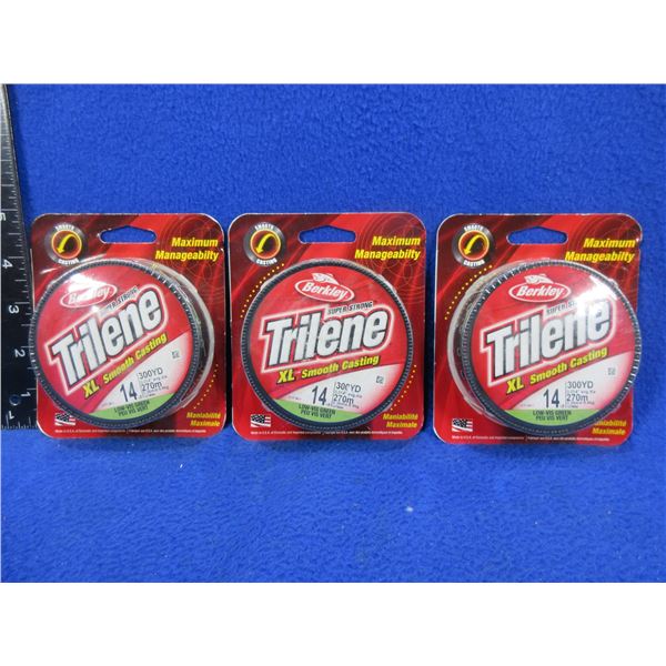 3 Spools Berkley Trilene XL Smooth Casting Fishing Line