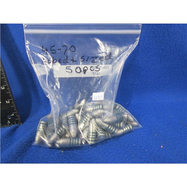 45-70 Lubed & Sized 525 Gr Bullets - Bag of 50