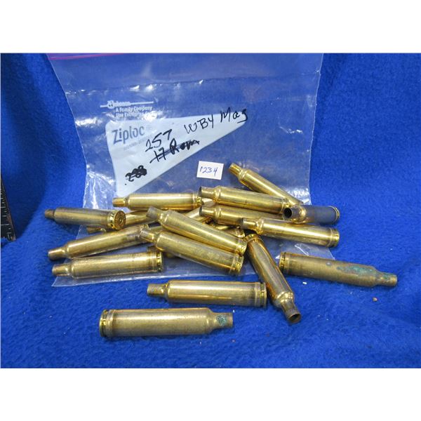 Brass Only - 257 Wby Mag - Bag of 21